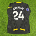 Joško Gvardiol #24 Manchester City 2026/2027 New Season Away Black Long Sleeve Jersey – Back View