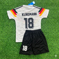 Germany Deutschland Retro Kids 1990 World Cup Jersey - Deutschland Retro Kinder WM 1990 – Jürgen Klinsmann 18- – Back View