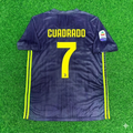 2017/18 Juan Guillermo Cuadrado 7# Juventus Retro Home Football Jersey – Back View