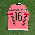 Juventus Pink Retro 2015-2016 Pink Jersey – Juan Cuadrado – Back View