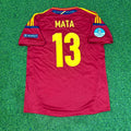 Juan Manuel Mata Spain EURO 2012 Final Retro Football Jersey – Back View