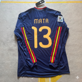 2010 Spain World Cup Juan Manuel Mata - Final Retro Football Jersey – Back View