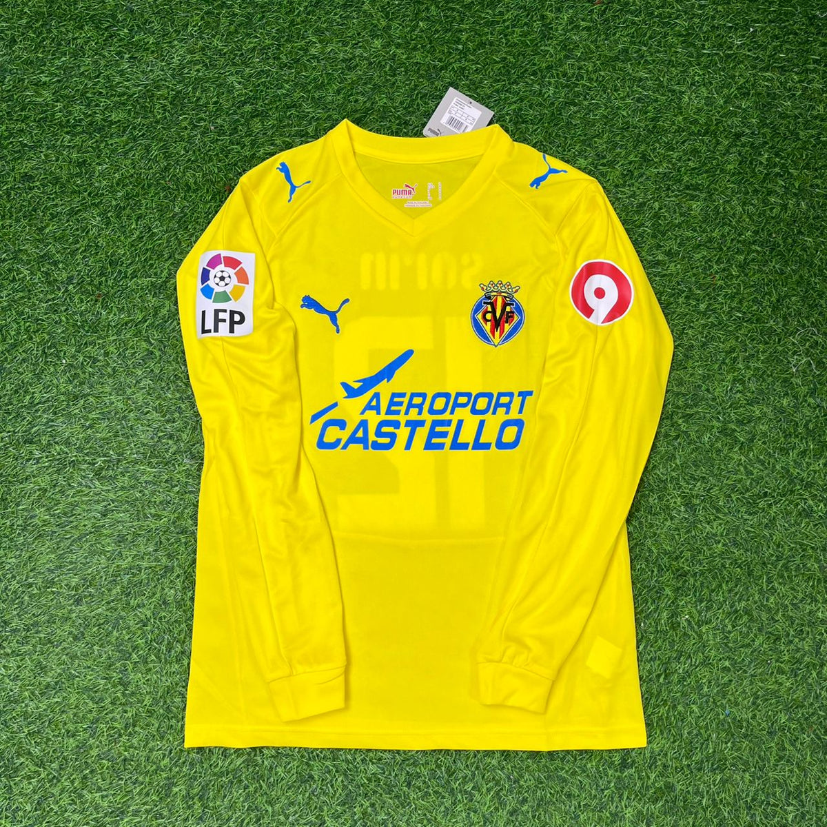 2008/09 Juan Pablo Sorin Villarreal Long Sleeve Retro Football Jersey – Front View
