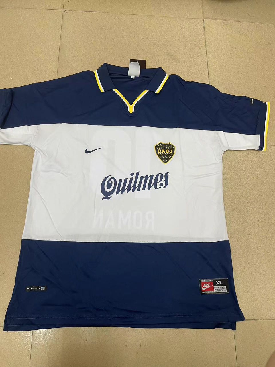 Juan Roman Riquelme Boca Juniors 1998 1999 White Retro Football Jersey – Front View