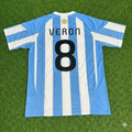 2010 Argentina World Cup Juan Sebastián Verón 8- Retro Football Jersey – Back View
