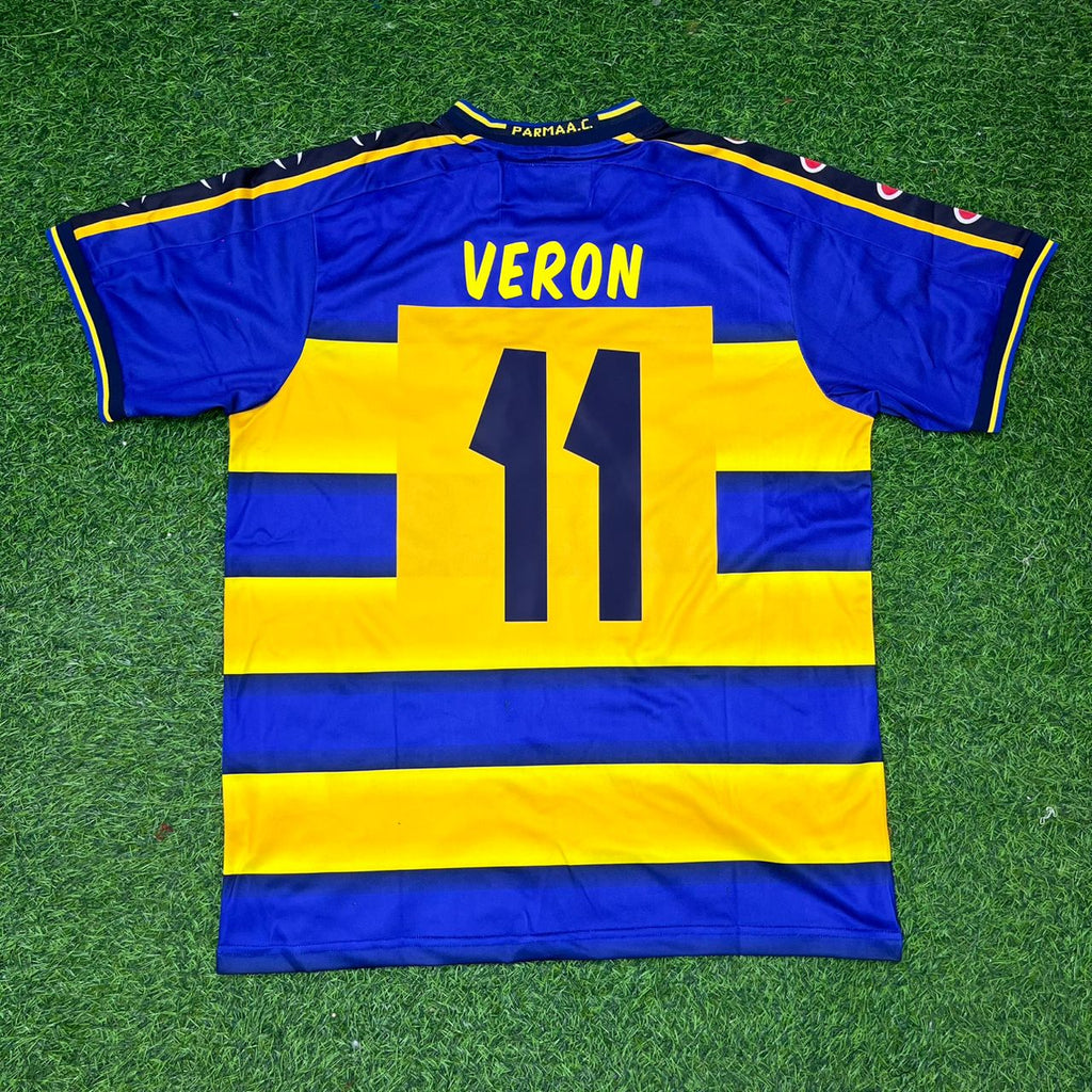 1998/99 Juan Sebastián Verón Parma Calcio Retro Football Jersey – Back View