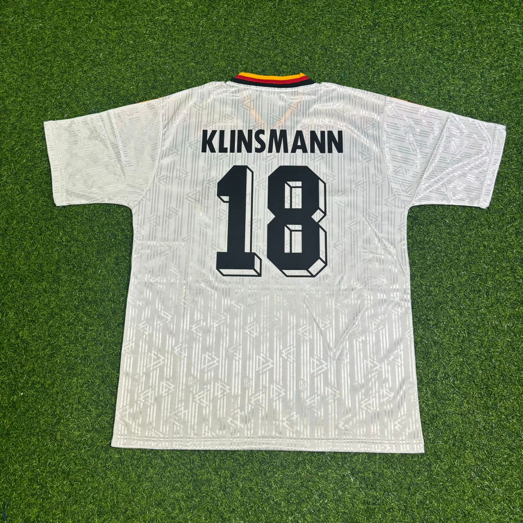 Jürgen Klinsmann Deutschland 1994 Weltmeisterschaft Retro Football Jersey – Back View