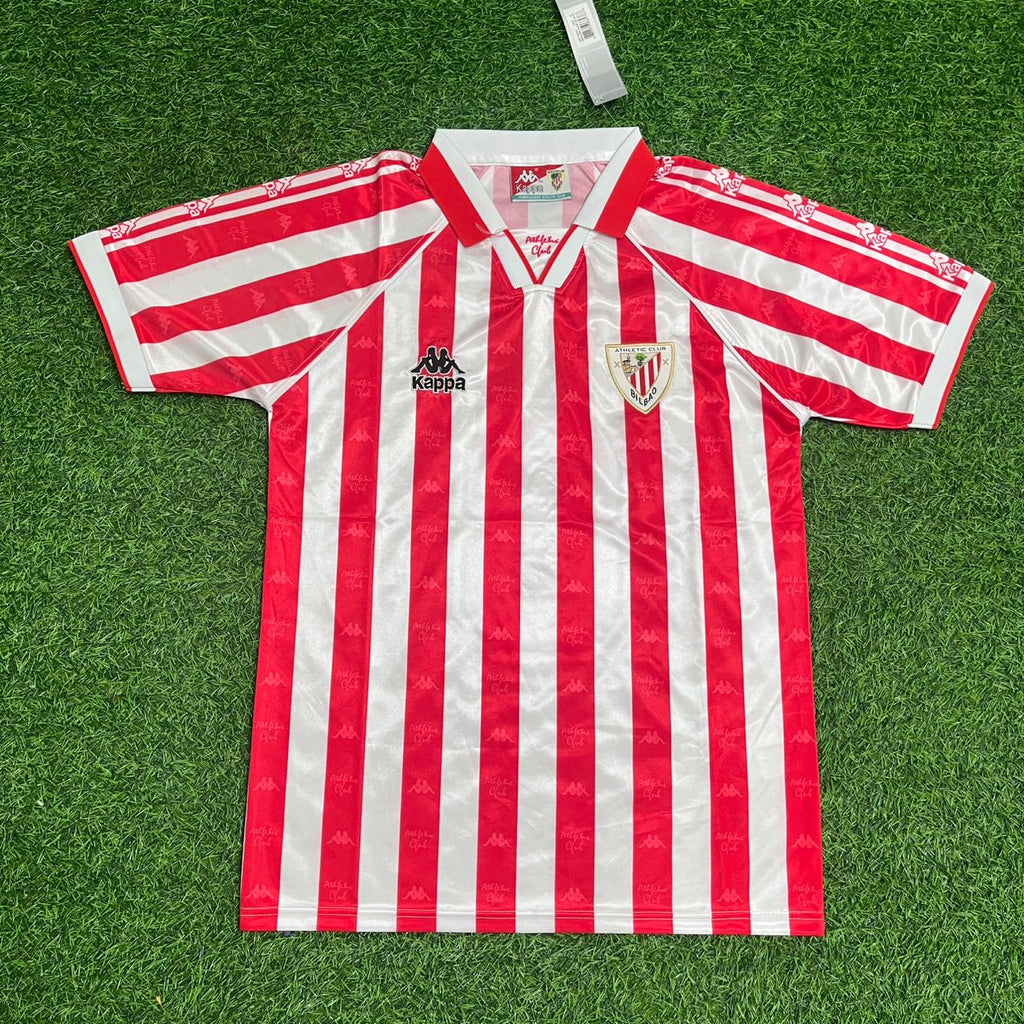 Julen Guerrero Athletic Club Bilbao Retro Football Jersey – Front View