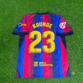 2027 Jules Kounde #23 Barcelona Home Football Jersey – Back View
