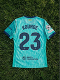 Jules Kounde #23 Barcelona 2026/2027 New Season Third Champions League Patch Football Jersey – Back View