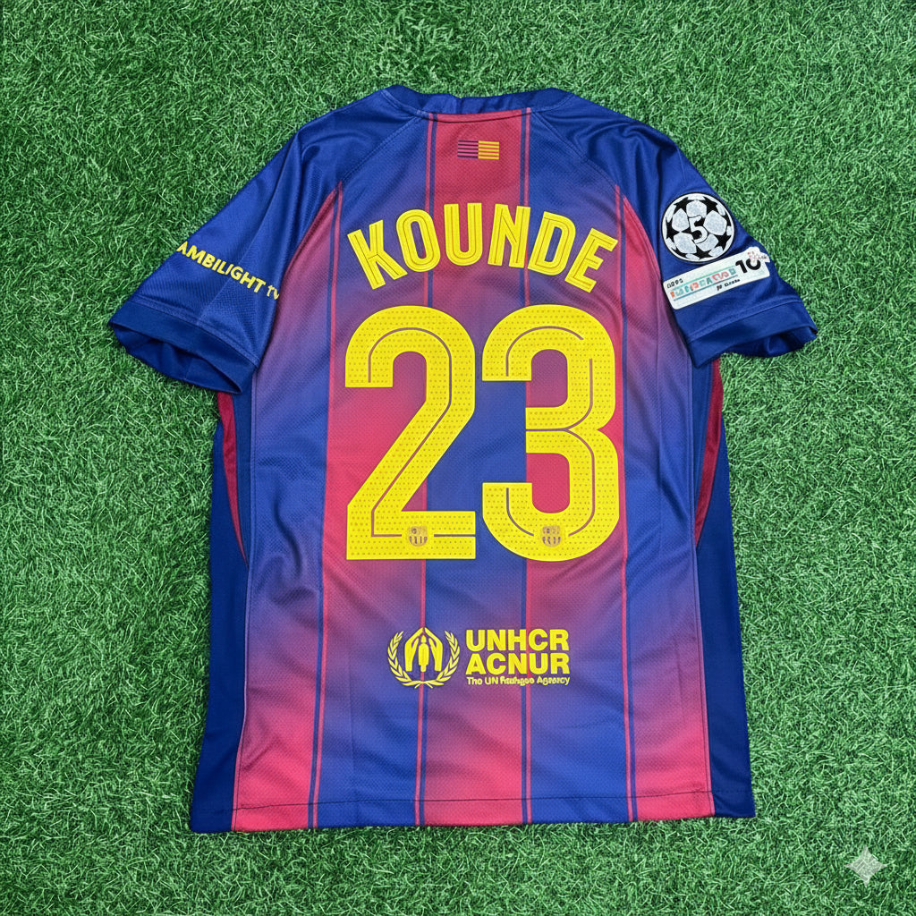 Barcelona 2025/2026 Season Kit Jersey – Jules Kounde – Back View