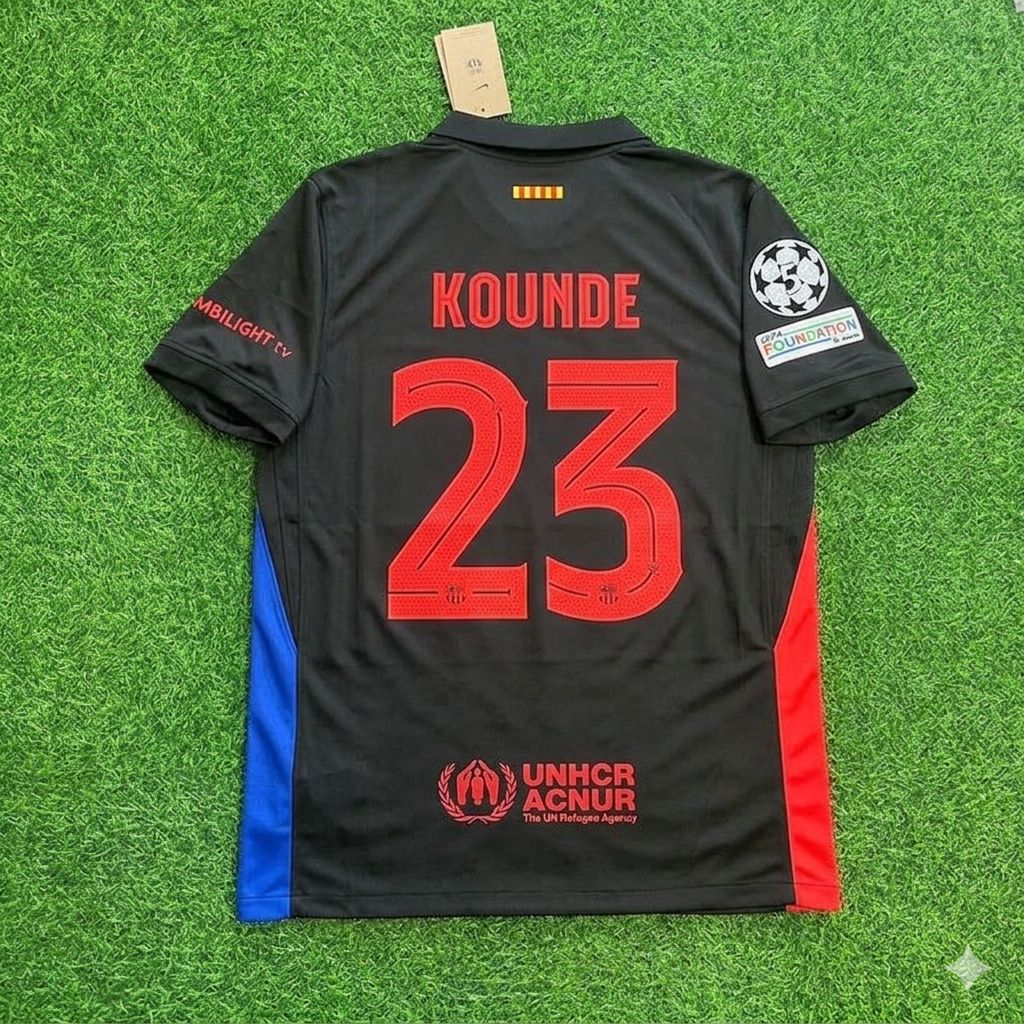 Jules Koundé #23 Barcelona Football Jersey – Back View