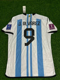 Julián Álvarez Argentina 2022 World Cup Champion Football Jersey – Back View