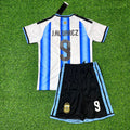 2025/26 Argentina New Kids Football Jersey – Julián Álvarez – Back View