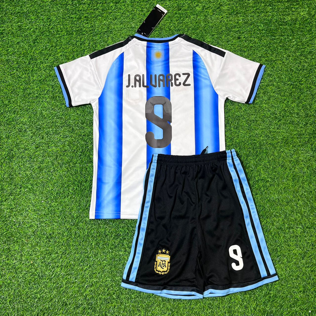 Julián Álvarez Argentina 2025/26 New Season Kids Football Jersey – Back View