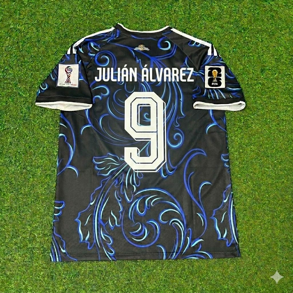 Argentina 2026 World Cup New Season Football Jersey – Julián Álvarez #9 – Back View