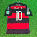 2014 Germany World Cup Brazil Black Red Retro Football Jersey – Julian Draxler – Back View