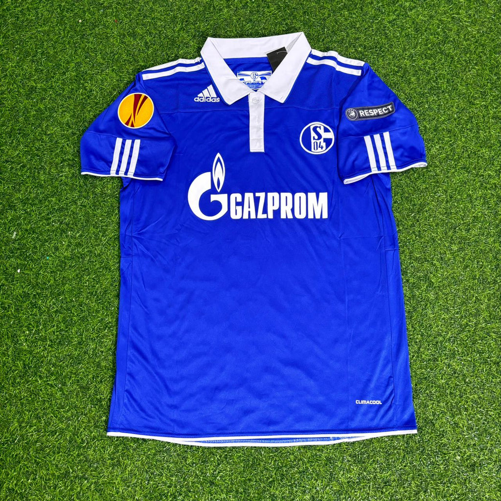 Julian Draxler Schalke 04 2011/2012 Retro UEFA Patch Football Jersey – Detailed View