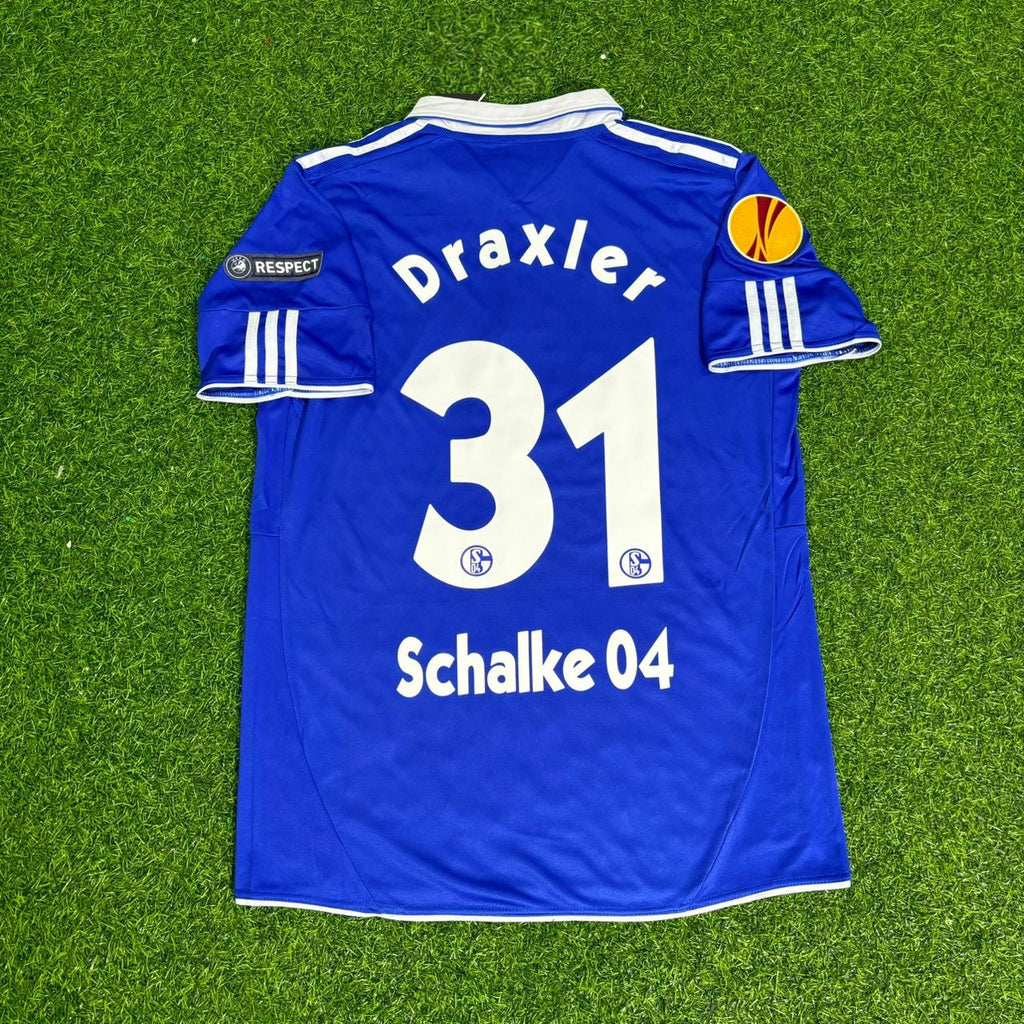 Julian Draxler Schalke 04 2011/2012 Retro UEFA Patch Football Jersey – Back View