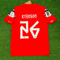 Julian Ryerson Norway 2026 World Cup New Season Red Football Jersey – Back View