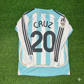 2006 Argentina World Cup Julio Cruz #20 Retro Long Sleeve Football Jersey – Back View