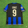 Inter Milan 2008-09 Retro Football Jersey – Julio Cruz #9 – Back View