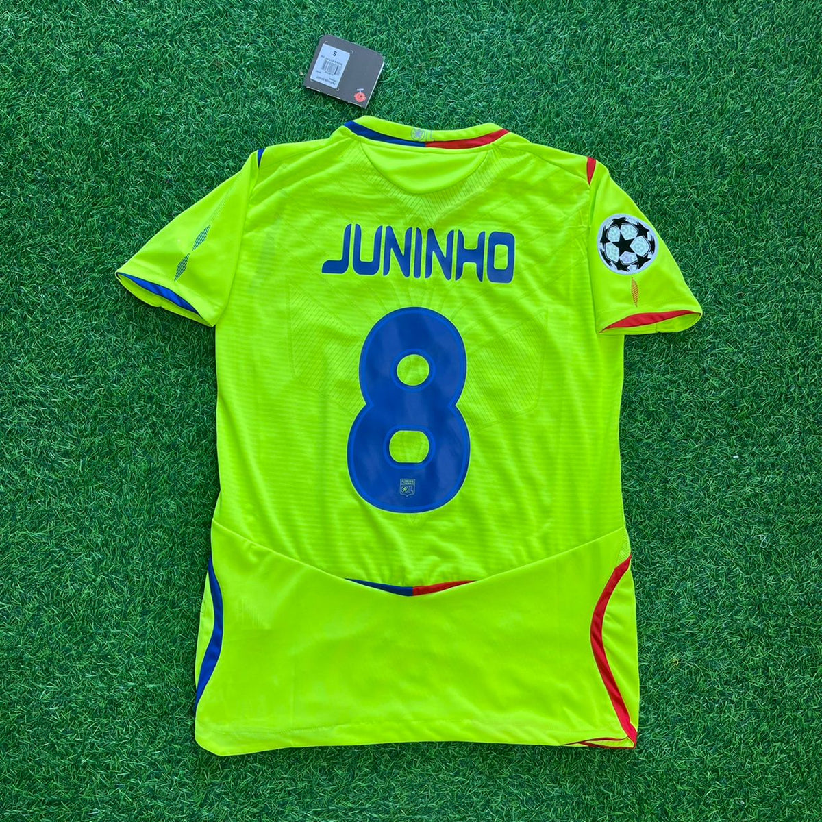 2008/09 Juninho Pernambucano Lyon Champions League Football Jersey – Back View