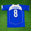 Brazil 2004 Blue Retro Football Jersey – Juninho Pernambucano – Back View