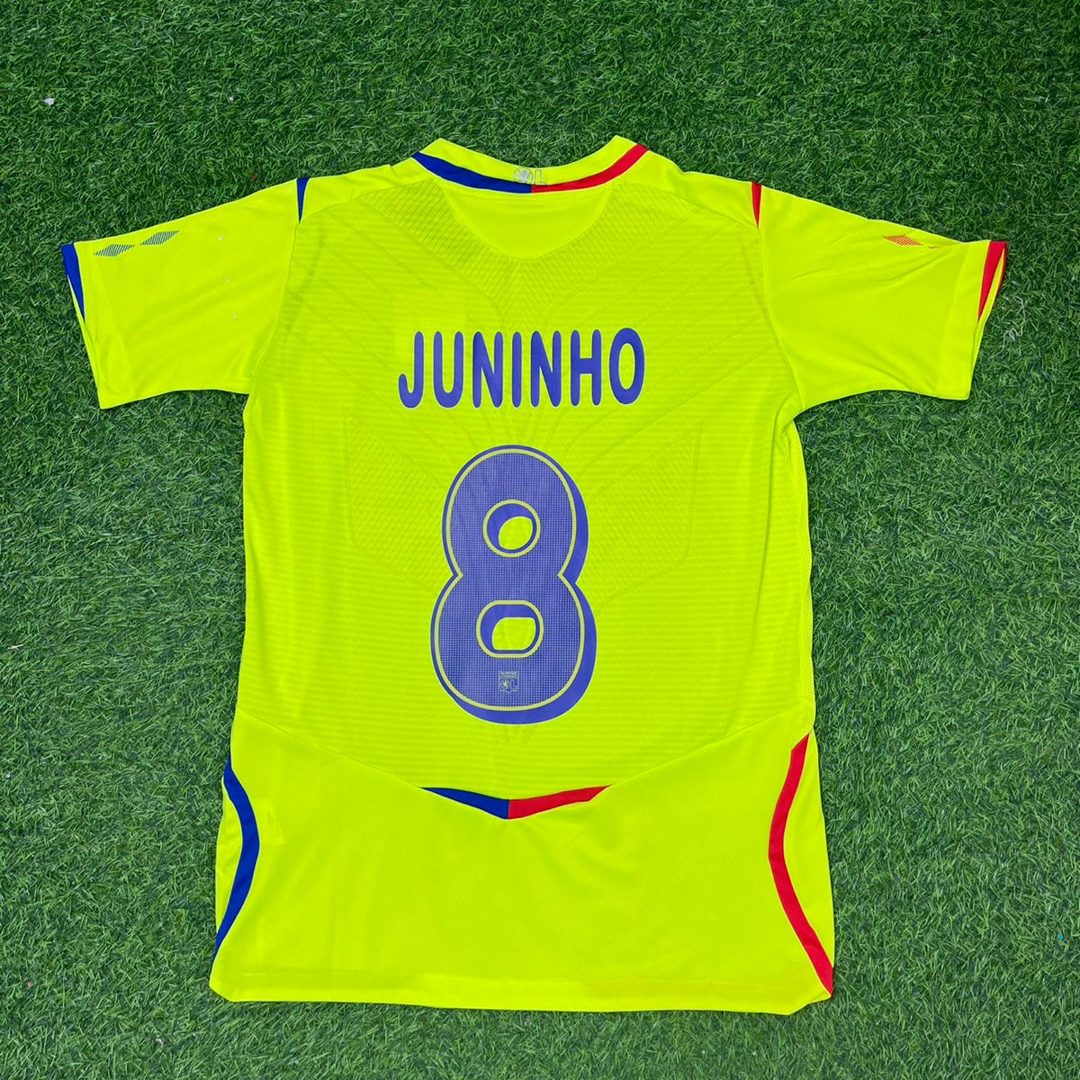 Juninho Pernambucano Olympique Lyon 2008-2009 Third Retro Football Jersey – Back View