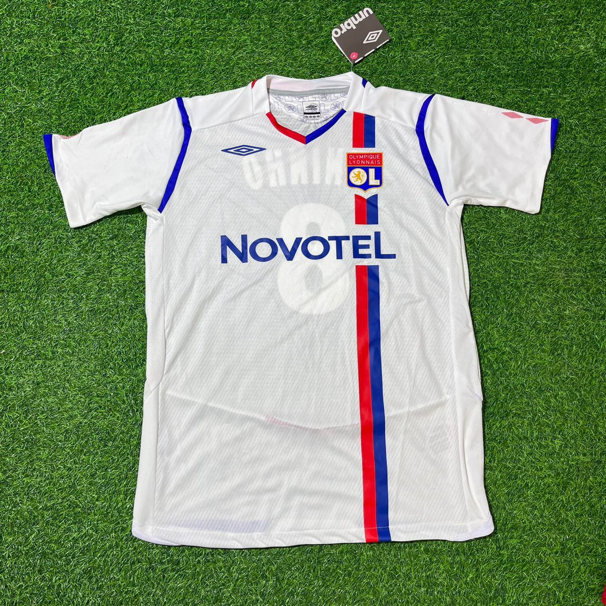 2008 Juninho Pernambucano Olympique Lyonnais 2009 Home White Retro Football Jersey – 4