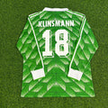 Germany 1990 World Cup Green Long Sleeve Football Jersey – Jurgen Klinsmann – Back View