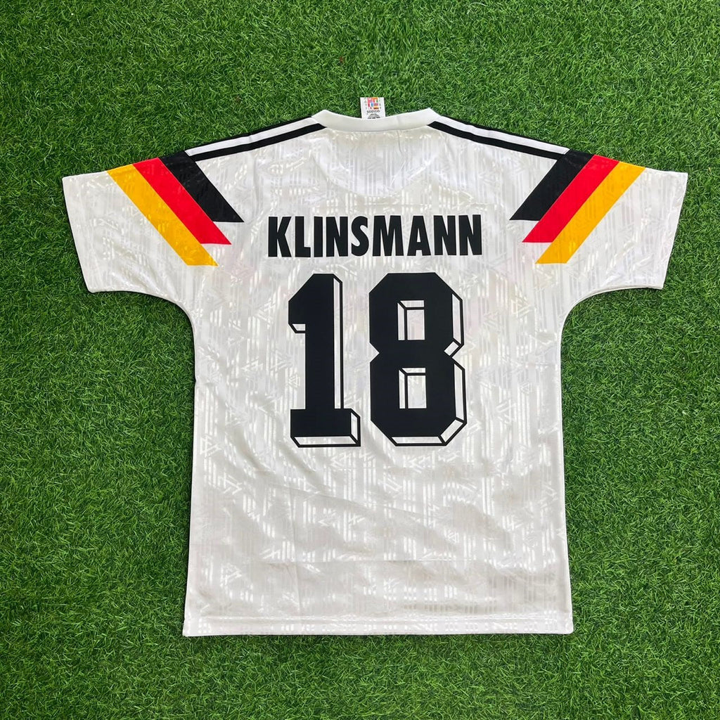 Jürgen Klinsmann Germany 1990 World Cup Retro Football Jersey – Back View