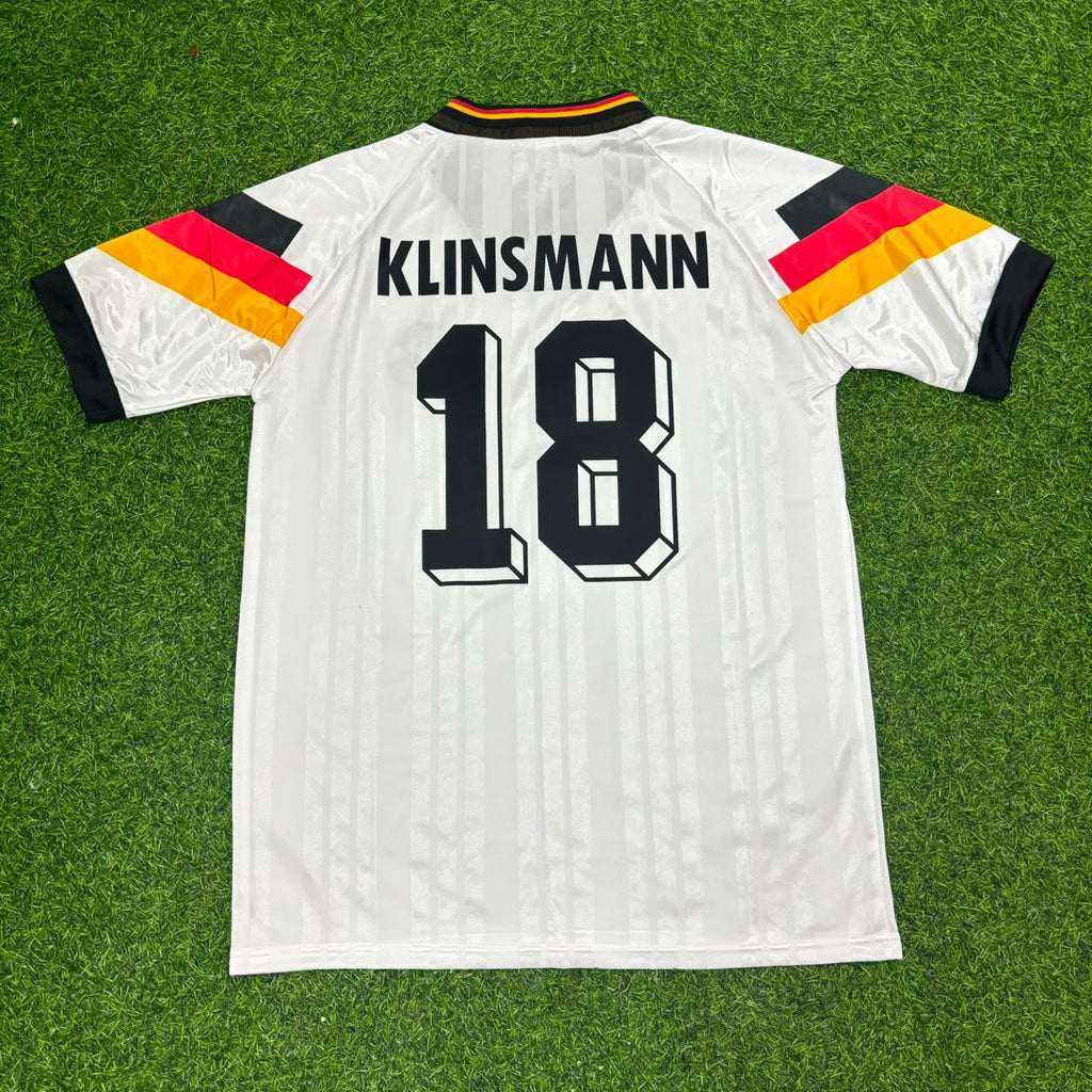Germany 1992 Retro Football Jersey – Jürgen Klinsmann – Back View