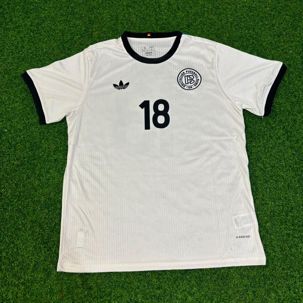 Germany 125 Year Special White Football Jersey – Jürgen Klinsmann – Front View