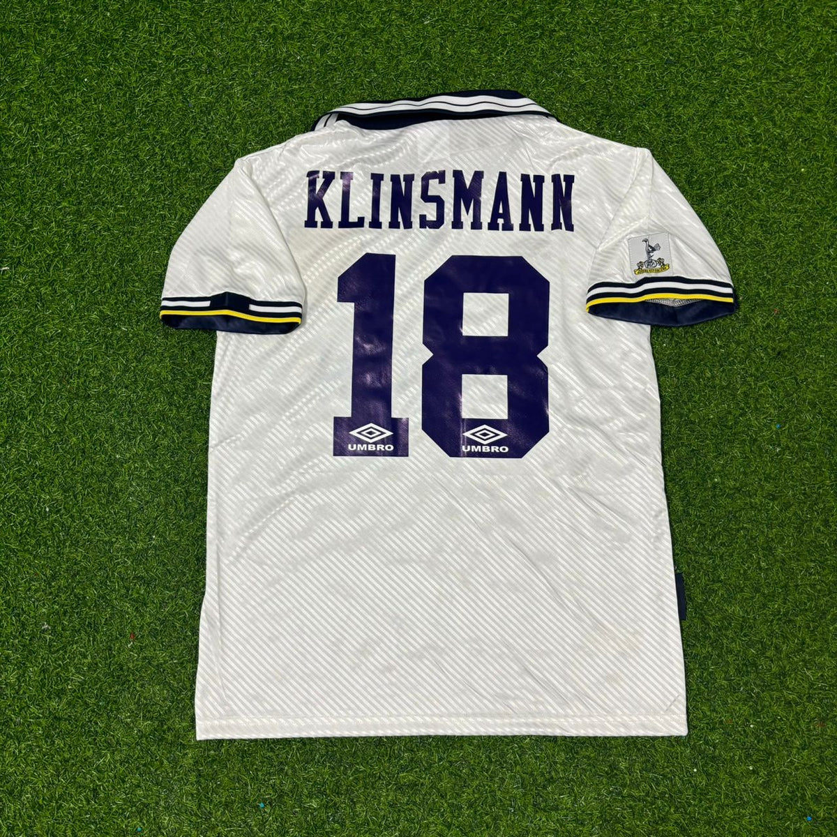 1994/95 Jürgen Klinsmann Tottenham Hotspur Home Retro Football Jersey – Back View