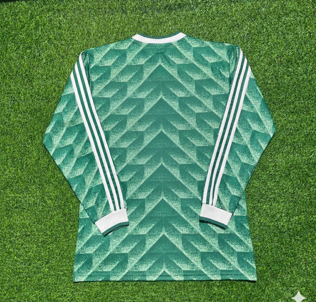 1990 Germany World Cup Green Long Sleeve Football Jersey – Front View