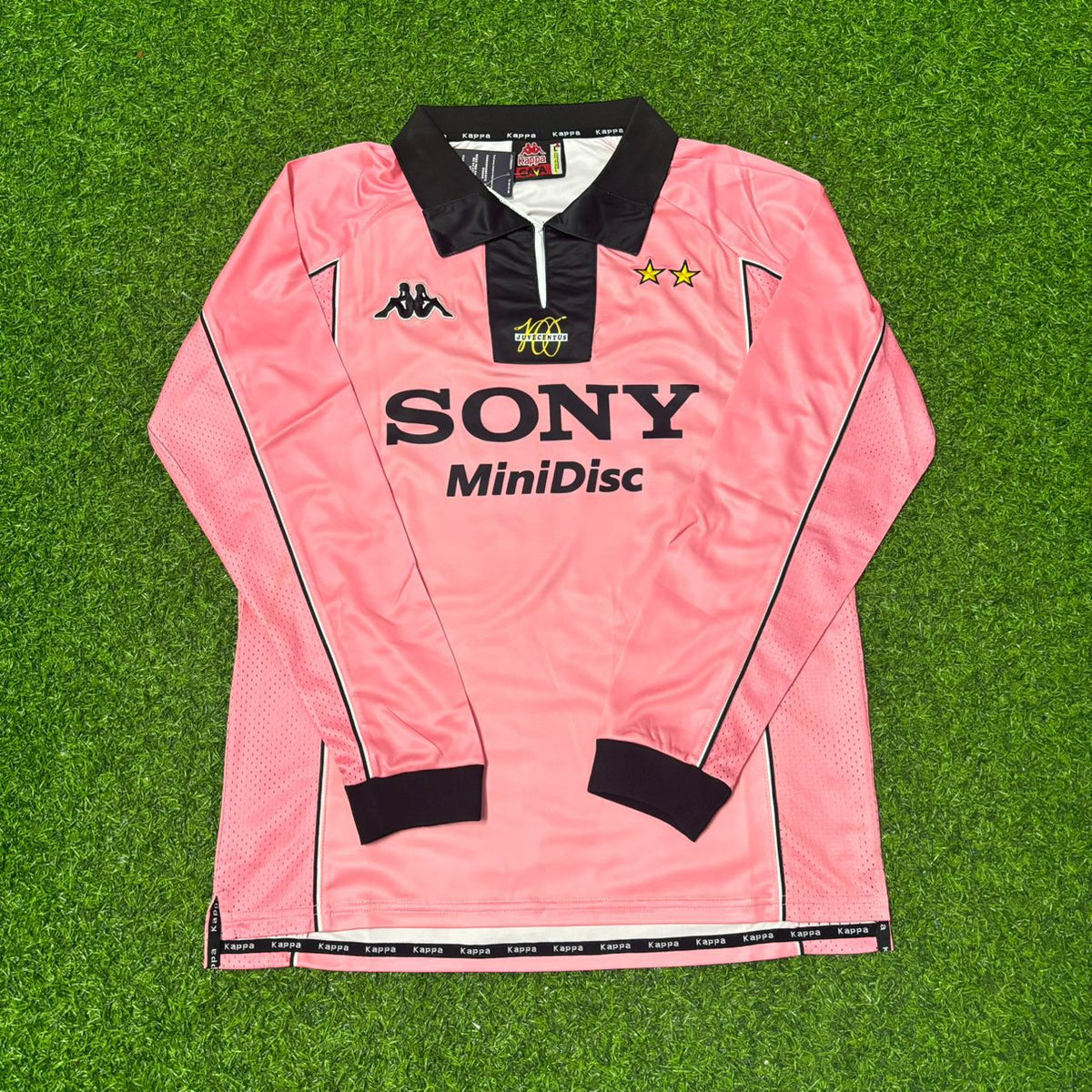 1995 Fabrizio Ravanelli #11 Juventus Pink Football Jersey – Front View