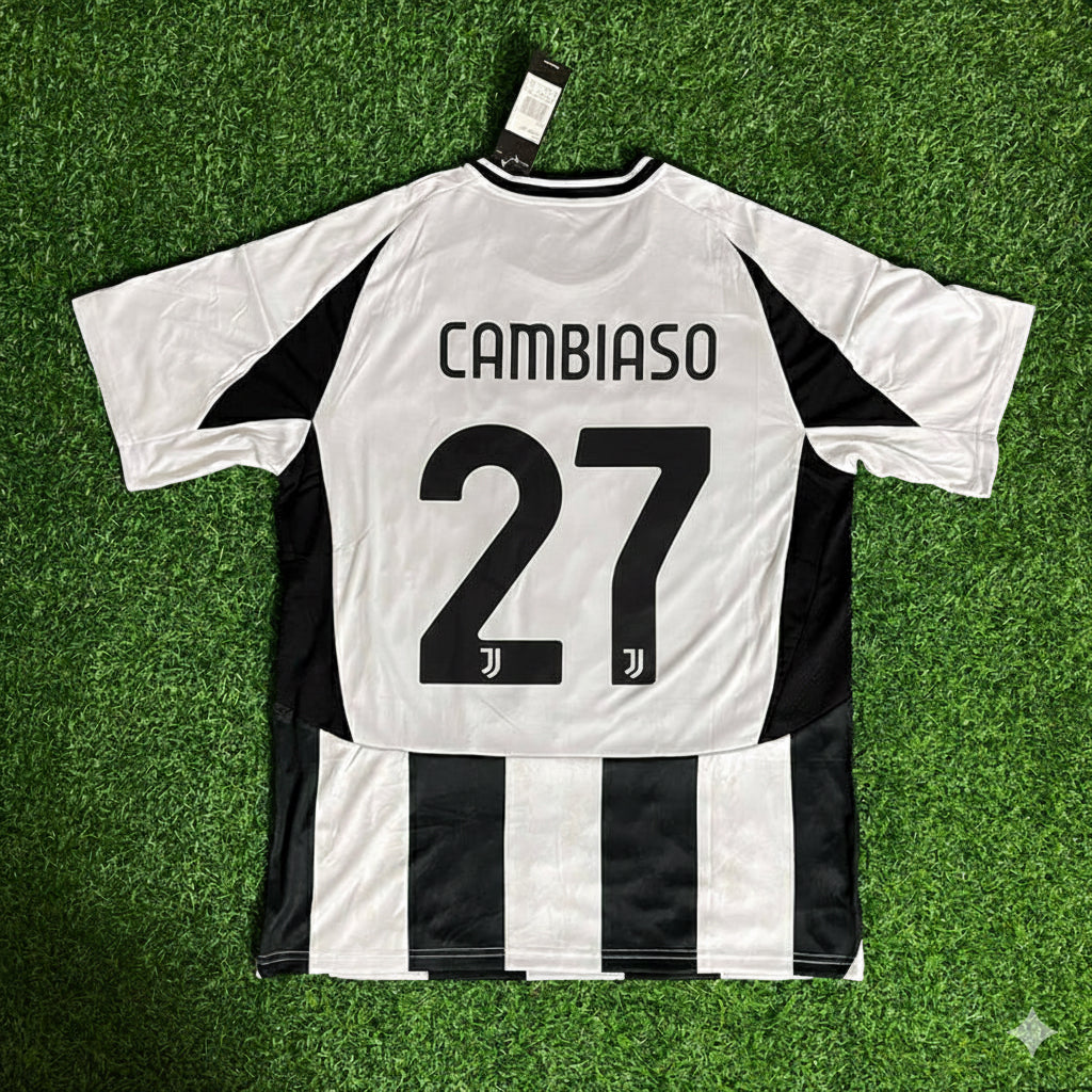 Juventus New Season Football Jersey – Andrea Cambiaso – Back View