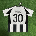 Juventus New Season Football Jersey – Jonathan David – Back View