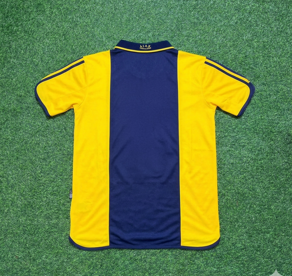Ajax 2000/2001 Retro Yellow Football Jersey – AFC – Front View