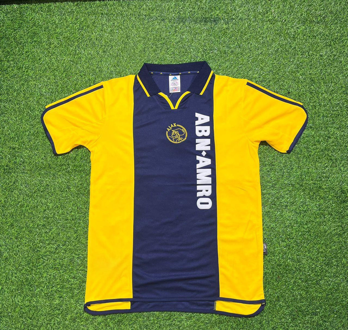 Ajax 2000/2001 Retro Yellow Football Jersey – AFC – Back View