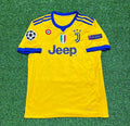 2017/18 Juventus Yellow Retro Football Jersey – Back View