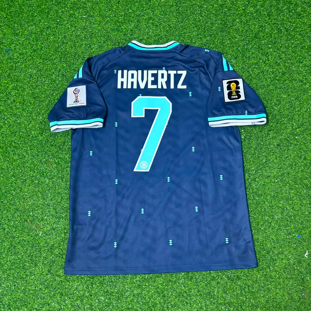 Kai Havertz Germany 2026 World Cup Blue Away Football Jersey – Back View