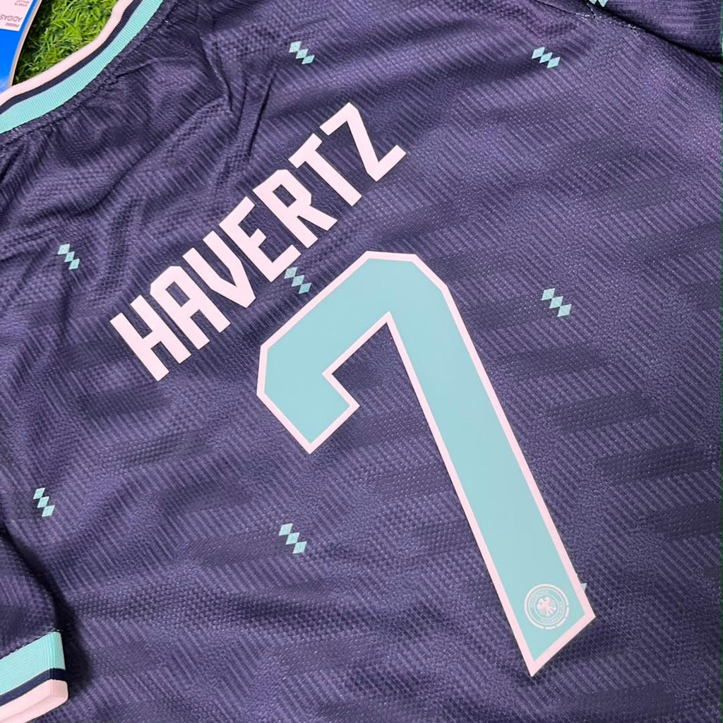Kai Havertz Germany 2026 World Cup Kids Away Blue Football Jersey – Detailed View