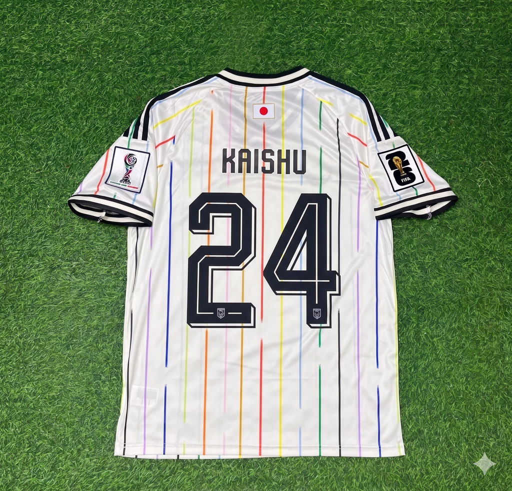 Kaishu Sano Japan World Cup 2026 Away White Football Jersey – Back View