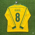 Brazil Long Sleeve Retro Football Kit Jersey Shirt – Kaka’ #8- – Back View
