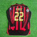 Kaká Leite Milan 2006 2007 Red Black Retro Jersey – Back View