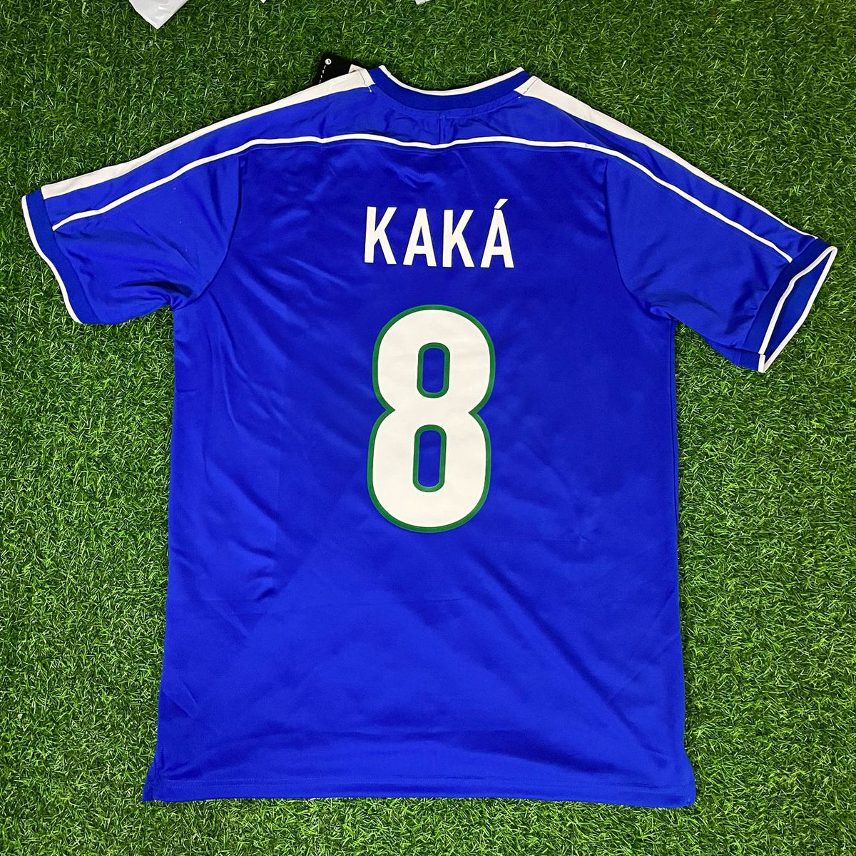 Kaka Leite – Brazil Blue Retro Kit Jersey – | | – Back View