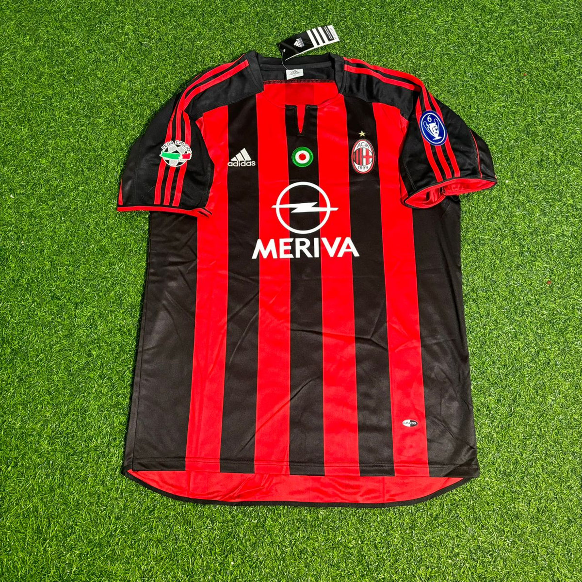 2003/04 Rivaldo 11 Milan Home Retro Football Jersey – Front View