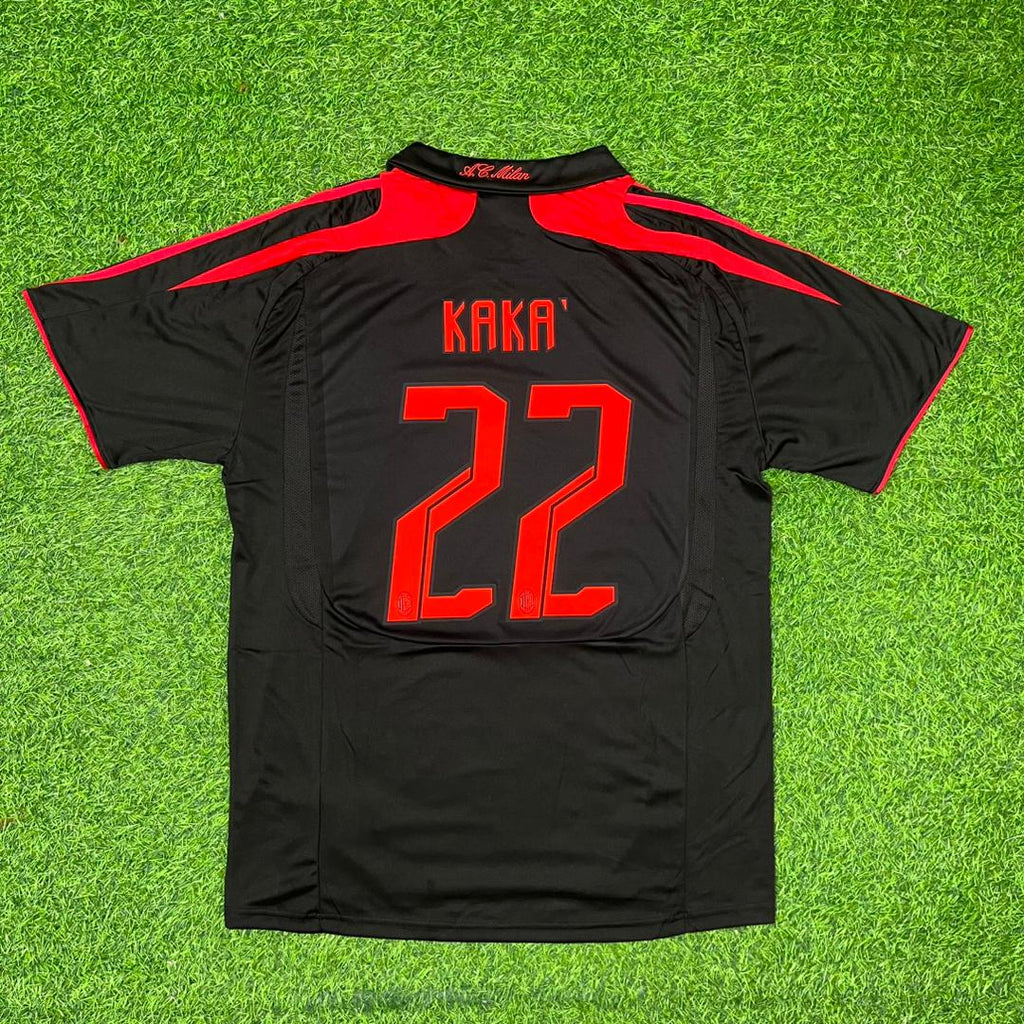 2007/08 Kaka Leite AC Milan Black Retro Third Football Jersey – Back View